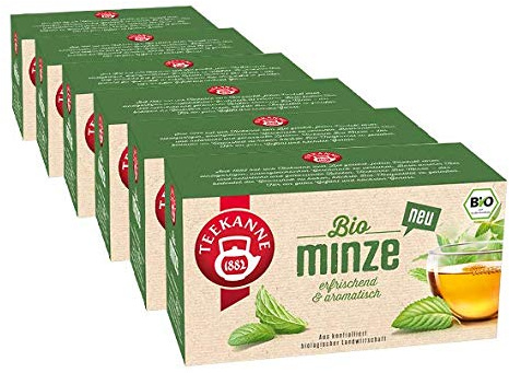 Teekanne Bio Minze, 6er Pack