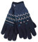 HEAT HOLDERS - Damen Winter Fleece Strick Elegant Norwegermuster Handschuhe (S/M, Navy (Trondheim))