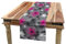 ABAKUHAUS Vintage Blumen Tischläufer, Antike Blüten, Esszimmer Küche Rechteckiger Dekorativer Tischläufer, 40 x 225 cm, Pink Grau