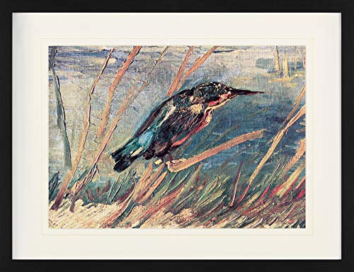 1art1 Vincent Van Gogh Poster Der Eisvogel, 1886 Gerahmtes Bild Mit Edlem Passepartout | Wand-Bilder | Im Bilderrahmen 80x60 cm