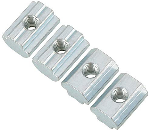 20stk Hammerkopfmutter T Nut Mutter Verzinktem Kohlenstoffstahl mit Nutenstein für Aluminium-Profilzubehör(M6)