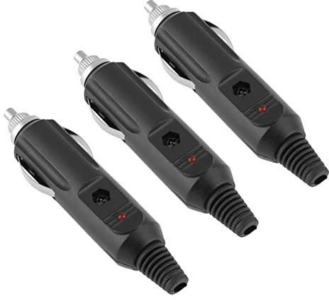 5 Pezzi 5A Presa Connettore Maschio per Accendisigari Con indicatore Luminoso Tensione di Uscita 12V 24V