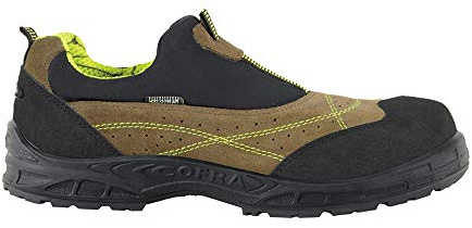 Cofra Miami Mud S1 P SRC Sicherheitsschuh - Italienisches Leder Metallfrei Antistatisch Perforiertes Wildleder und Lycra Elastan GRÖße: