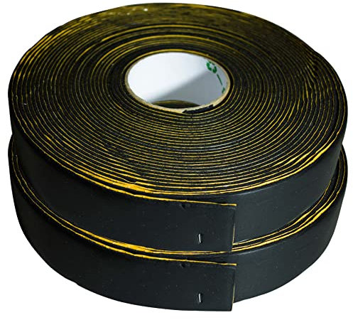 Ralertreik Pack 2 Cintas Armatech 15mtr. 3 mm x 50 mm x 15 mm de Caucho Elastomérico Adhesivado para Aislante Térmico, Tuberías Aire Acondicionado, Puertas, Ventanas. Aísla Todo Tipo de Superficie