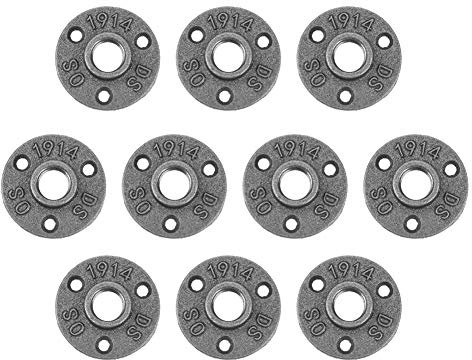 Dekor Gusseisen Schwarz Rohr Boden Gewinde Fitting Industrie Steampunk Vintage Retro Dekor Möbel DIY Wand Industrie(DN20 3/4‘’)