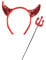 labreeze Red Sequin Devil Horns Small Sequin Fork Halloween Horror Devil Fancy Dress