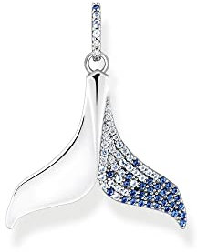 Thomas Sabo Anhänger Schwanzflosse mit blauen Steinen aus Sterling-Silber, PE931-644-1