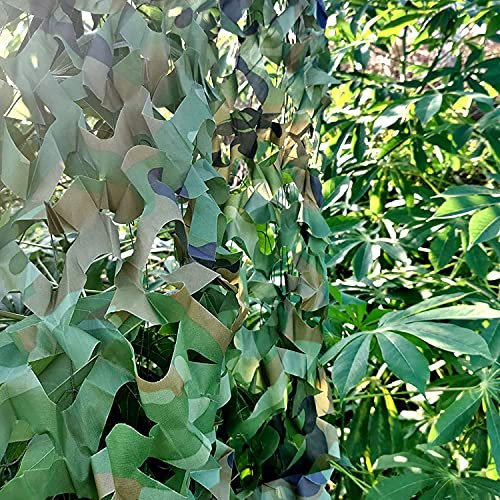 Outdoor Filet De Camouflage, Filets Militaire Camouflage, Brise-Vue Filet De Camo Pour Chasse, Camping À L'ombre Décorative,5×6m/16.4×19.7ft