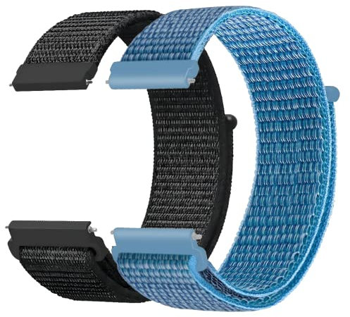 LYYLTX Nylon Fabric Uhrenarmbänder 20mm/22mm Armband für Herren Damen Ersatzband Schnellverschluss Smartwatch Sport Uhren Ersatzarmband Einstellbares Soft Breathable Watch Strap