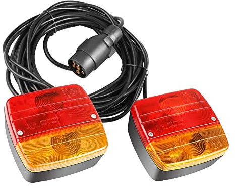 WANGCL Trailer Lights Magnetic LED Trailer Towing Light Kit 7,3 m Cable with 7 pin plug 12V 21W
