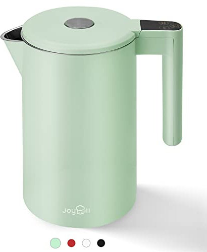 JOYHILL Edelstahl Wasserkocher mit Temperatureinstellung, 2200W Doppelwand, leise 1.7L Teekocher mit STRIX Thermostat and Boil-Dry, 12 Stunden Warmhaltefunktion, Grün