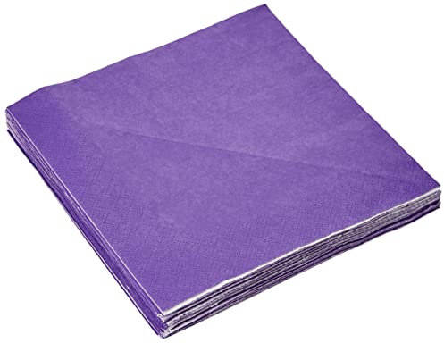 Amscan 9915402-213 - Purple Eco-Friendly Compostable Luncheon Napkins - 20 Pack