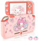 DLseego Coque Compatible avec Nintendo Switch Lite, Étui pour Nintendo Switch Lite avec Accessoires Switch Lite avec 2 Capuchons de Protection pour Le Pouce de la Switch Lite-Lapin Rose