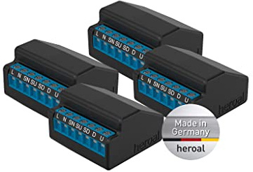 heroal Connect RS, nachrüstbare WLAN Unterputz Rollladensteuerung (Smart Home - kompatibel mit Amazon Alexa), 4 Stück