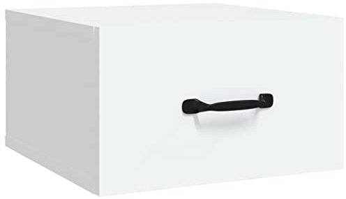 vidaXL Wand Nachttisch Hängend Nachtschrank Nachtkonsole Nachtkommode Schlafzimmer Schrank Kommode Wandschrank Hängeschrank Weiß 35x35x20cm