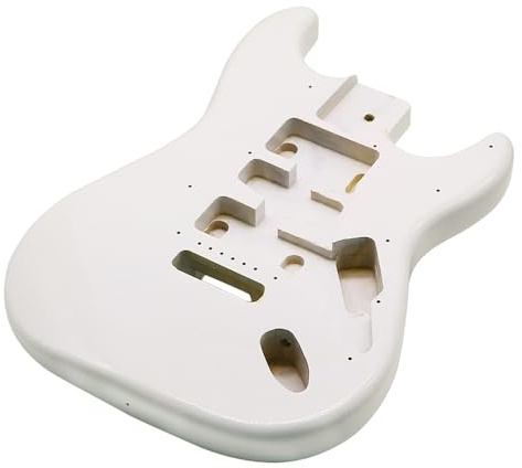 JD.Moon E-Gitarrenkörper für Fender ST Strat Gitarre Zubehör DIY Pappel HSH Gitarrenkörper Weiß