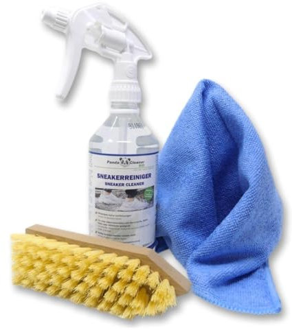 PandaCleaner Nettoyant pour baskets bio - 500 ml - Kit de nettoyage pour chaussures - Entretien des baskets et nettoyage en profondeur pour toute la chaussure - Doux et efficace (Lot de 3 pièces)