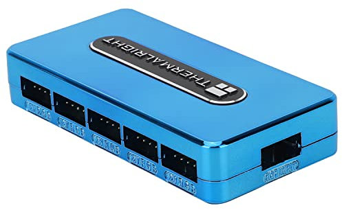 Thermalright RGB HUB Controller Rev.A Support 10 Groups of Fans,4Pin PC RGB Fan Controller,12V RGB Fan Hub,SATA Power Cord Direct Input(5V 3pin ARGB is not supported),SATA Cable not Included
