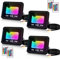 Joparri 4er 10W RGB LED Strahler mit Fernbedienung,16 Farben 4 Modi,IP66 Wasserdicht, Bunt Dimmbar Flutlicht mit Memoryfunktion, RGB LED Fluter für Terrassen, Verandabeleuchtung