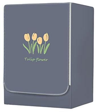 FANSU Grigio Copertura Lavatrice per Esterno per Lavatrici e Asciugatrice, Impermeabile Antipolvere Coprilavatrice da Esterno con Aperture Frontali Protezione Solare (L-10.5-12kg,Tulipano)