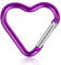 Moschettone a Forma di Cuore, Moschettone di Sicurezza in Lega di Alluminio Clip di Sicurezza Fibbia da Campeggio per Escursioni, Arrampicata, Campeggio, Trekking (Viola)