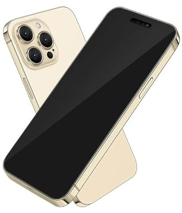 BORTAM Faux Jouet Téléphone Portable iPhone 14 Pro Or Noir (1:1, Emplacement pour carte, Légère)