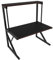 Drumm Étagère de Cuisine,Étagère de Rangement,Organisateur de Cuisine sur Pieds pour Micro-Ondes Étagère métallique en Bois et Acier, avec 3 tablettes,Noir