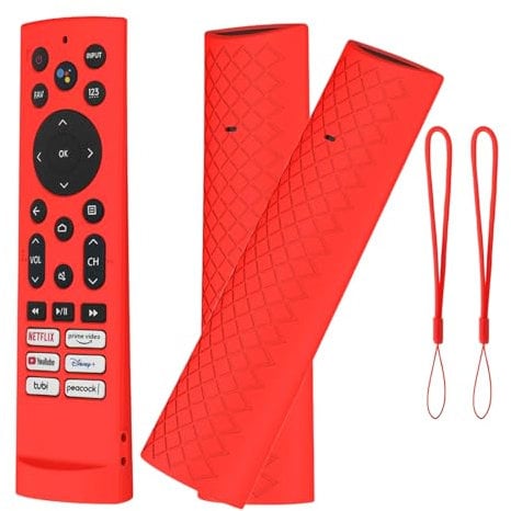 CRGANGZY 2PACK TV Remote Glow Silicone Cover for Hisense ERF3F80H ZDB1210320 Remote Control Protective Sleeve with Lanyard Shockproof Remote Protector Accessories