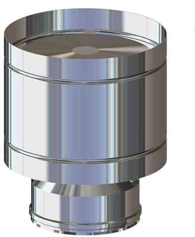 CRISCUOLO Brico Store Fumaiolo comignolo Cappello Antivento a Forma di Botte Acciaio Inox Femmina (100)