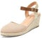 PIZZ ANNU Sandali Donna con Zeppa Espadrillas Estivi Platform Scarpe con Tacco Plateau Sandalo con Punta Chiusa Comodi Eleganti Nudo EU 37