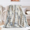 Kuscheldecke Kaninchen Plüsch Decke Super Soft Wohndecke Dick 1000 G/M² Flanell Decke Warme Überwurfdecke Sofadecke Vielseitig Blanket Für Bett Sofa Schlafzimmer Büro Tie Dye Blau 100 x 160cm