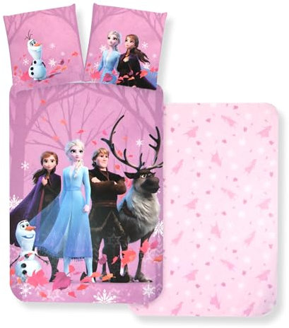 Nada Home Parure de lit Disney Frozen pour lit simple en coton 6552