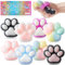 8 Stück Cat Paw Anti Stress Bälle, Funny Stressball Squeeze Antistressball Erwachsene, Taba Squishy Cat Quetschball, Kawaii Cat Stress Ball Spielzeug, Anti Stress Ball Kinder