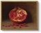 ARPEOTCY Leinwand Bilder mit Rahmen, Vintage Wandbilder, Klassisch Wand Deko Wohnzimmer Schlafzimmer Badezimmer Küche, Bauernhaus Zimmer Deko Aesthetic, Granatapfel Obst Painting, 20x25cm, klein