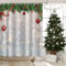 APROPHIC Weihnachten Duschvorhang Winter Schneeflocke Blatt Duschvorhang Set Waschbarer Stoff Frohe Weihnachten Badezimmer Vorhang 72x72 Zoll mit Haken