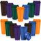 LYCN 15 Pack Reusable Coffee Cups with Lids,16 oz/450 ml Colourful Plastic Travel Mug Bulk, Cold Cups Party to Go Tumbler for Iced Coffee Smoothie Milkshake (5 Colors)