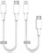 Amoner USB C Lightning Cable 30CM+15CM certifié MFi Lot de 2 câbles de chargeur PD courts pour iPhone compatibles avec iPhone 14/13/12/11/SE/XS/XR/X/8/8 Plus/7/6, Airpod, iPad/Air/mini