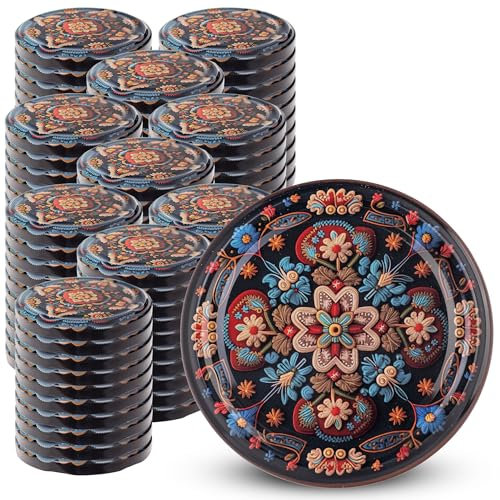 KADAX Schraubdeckel fi82 mm x 100st, Twist-Off-Deckel Set aus Metall, Ersatzdeckel für Einmachgläser, Deckel mit 6 Einrastzähnen fürsturzgläser und Einmachgläser (Symmetrische, 100stück)