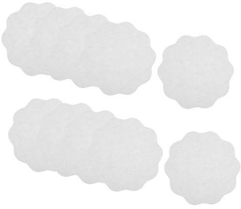 Beavorty 500pcs Greaseproof Paper Drink Sealing Film White Floral Edging for Juice Non-stick Kitchen Use