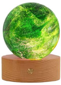 Rtyweth Kristallkugel-Ornamente, Fantasie, bunte Glaskugel, leuchtend, sieben Kugeln, Sterne, Planeten, Dekoration, 1 Set