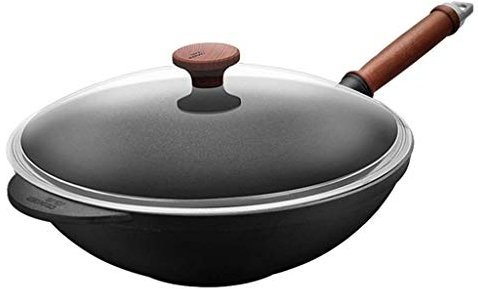 QWAXTRIW Padella Antiaderente con Coperchio per Pentola Multiuso per Uso Domestico, Padella Antiaderente con Rivestimento Antiaderente Vision