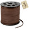 91 m x 2,6 mm Lederband, Lederschnur Veloursleder, Basteln Lederbänder, Faux Wildleder Schnur für Ketten DIY Armband Halskette Schmuck Handwerk (Braun)