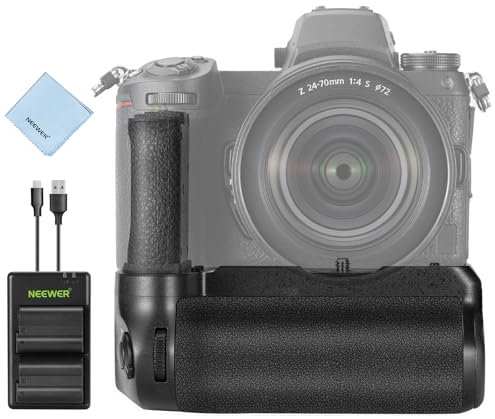 NEEWER MB-N11 Poignée de Batterie Verticale avec 2 Packs de Batteries de Remplacement EN-EL15c 2400mAh, Chargeur USB Double Canal, Chiffon de Nettoyage Compatible avec Nikon Z6 II et Z7 II Caméra