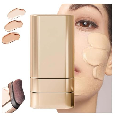 Vivienbeauty Foundation Stick,2 in 1 Vivienbeauty Foundation,Multi-use Foundation Stick Makeup with Brush, Foundation Makeup for All Skin Types,Longwear Natural Finish (Natural Color, 20g)
