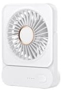 Ventilatore da Tavolo, 3 Velocità Ventilatore USB Ricaricabile di 2000mAh Batteria, Piccolo ma Potente, Ventilatore Scrivania Silenzioso, Ventilatore Portatile per Viaggio, Interno, Esterno, Regalo