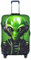 BREAUX Grüne Langohren Alien Print Trolley Koffer Schutzhülle Hohe Elastizität Stoff Trolley Koffer Abdeckung, Weiss/opulenter Garten, Small