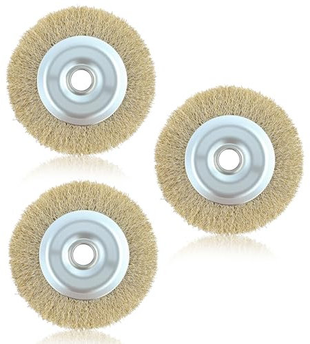 3Pcs RAC814 Wire Brush Replacement for Ryobi Patio Cleaner Wire Wheel Brush with Arbor Hole for RY18PCA-0 OPC1800 OPC1815 EFB 400/401 More Cleaning Rust Joint Debris(115mm*16mm*10mm) (Same Product 1)