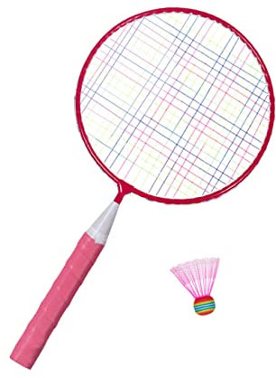 HANABASS 2 Sätze Badminton Set für Drinnen und Draußen Fördert Reaktion und Hand Auge Koordination mit Rutschfestem für Jahren