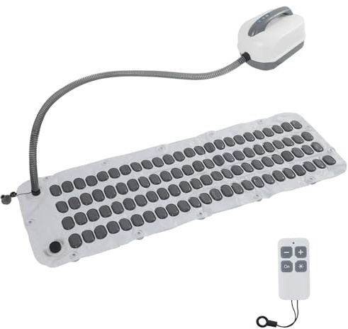 Bubble Bath Mat Electric Portable Spa Bathtub Non-Slip Mat Waterproof Full Body Massager with Suction Cup Bottom Adjustable Bubble Bath Thermal Massager Machine