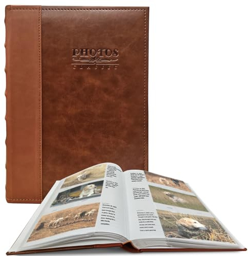 Hunting Photo Album 4x6 Pictures: 300 Slip-in Pockets Large Capacity PU Leather Cover Photo Album with Writing Space - Travel Family Wedding Kids Graduation Picture Album Scrapbook